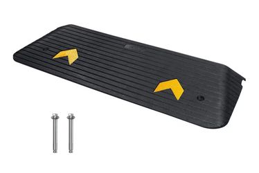 VEVOR 1.5" Rise Rubber Threshold Ramp, 43.3" Wide Wheelchair Ramp oorway, Natural Curb Ramp, 33069Lbs Load Capacity, Non-Slip Textured Surface Rubber 