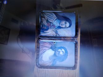 Vintage Antique Framed prints of Jesus and Saint Teresa Lisieux.