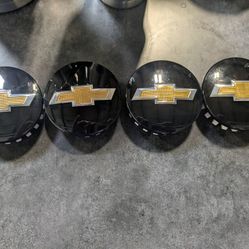 OEM Chevy 3.25" Center Cap Black And Gold