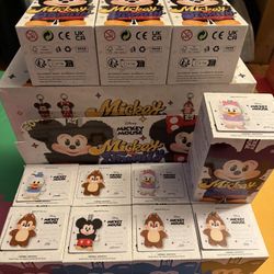Mickey Family Cute Together Keychain Series Figures