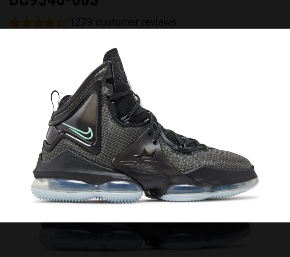 Size 10 - Nike LeBron 19 Black Green Glow