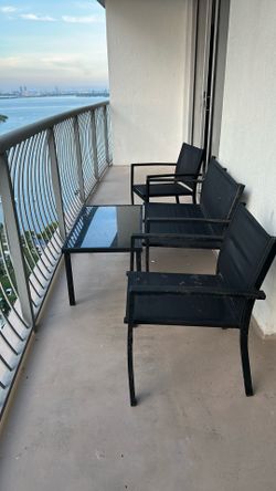 Balcony chair and table
