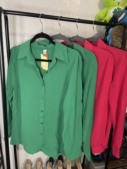 Oversized Button Up Cover Up