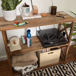 Like new wood console table