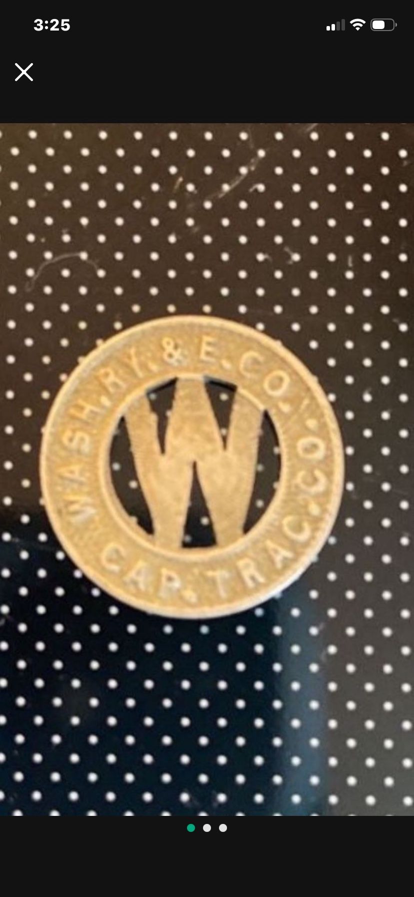 Washington, District Of Columbia Washington Ry. & E. Co. One Fare Transit Token