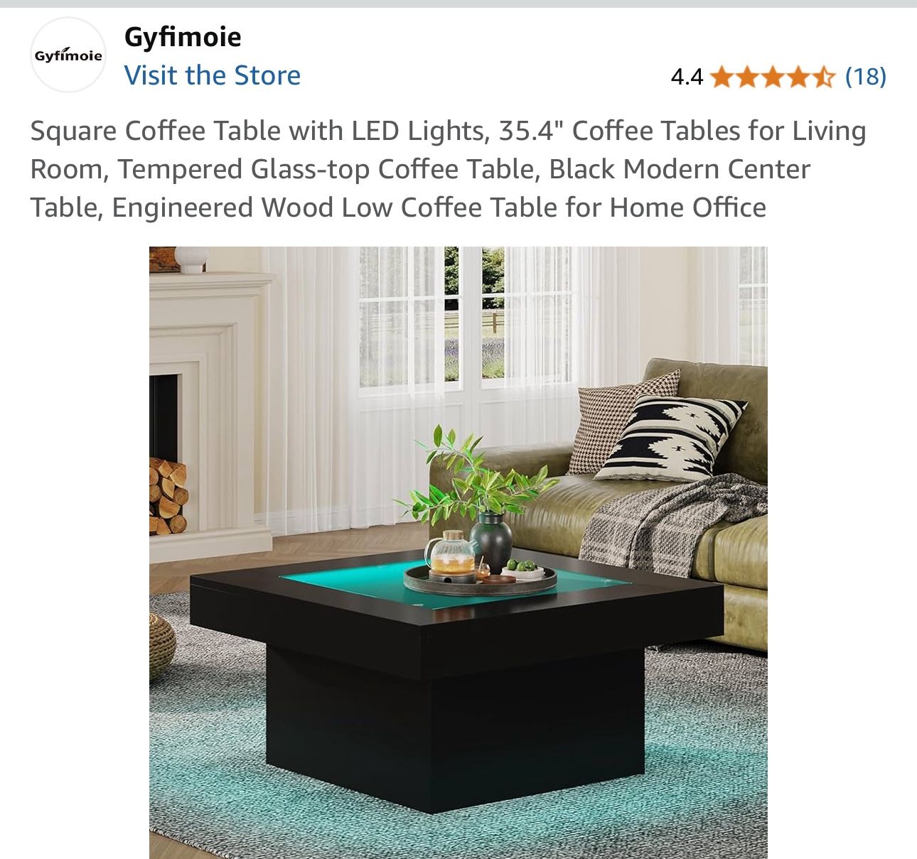 Coffee Table With LED Lights