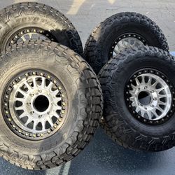 Kmc 445 Custom / Black Ring 17x9 8x180 +0 Offset With Toyo 35x12.50R17 Tires🔥🔥🔥