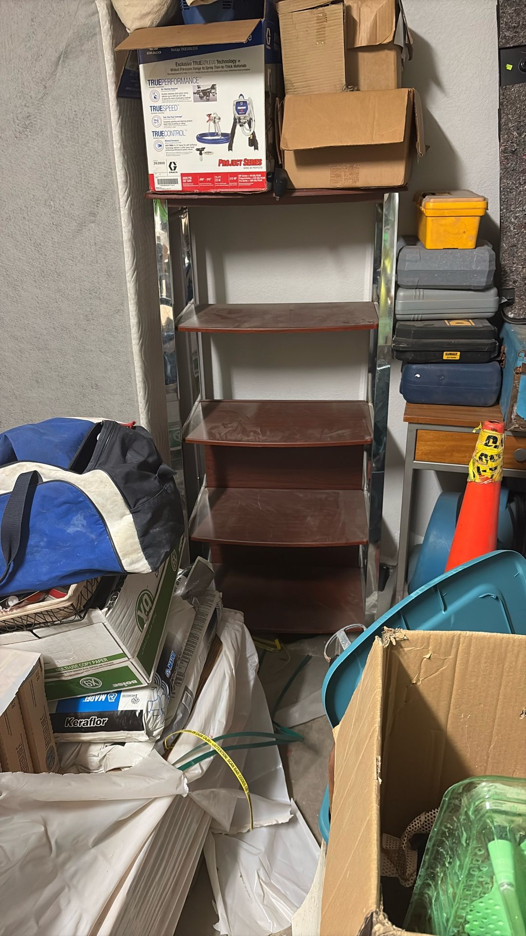 Storage Shelves Chrome And Wood