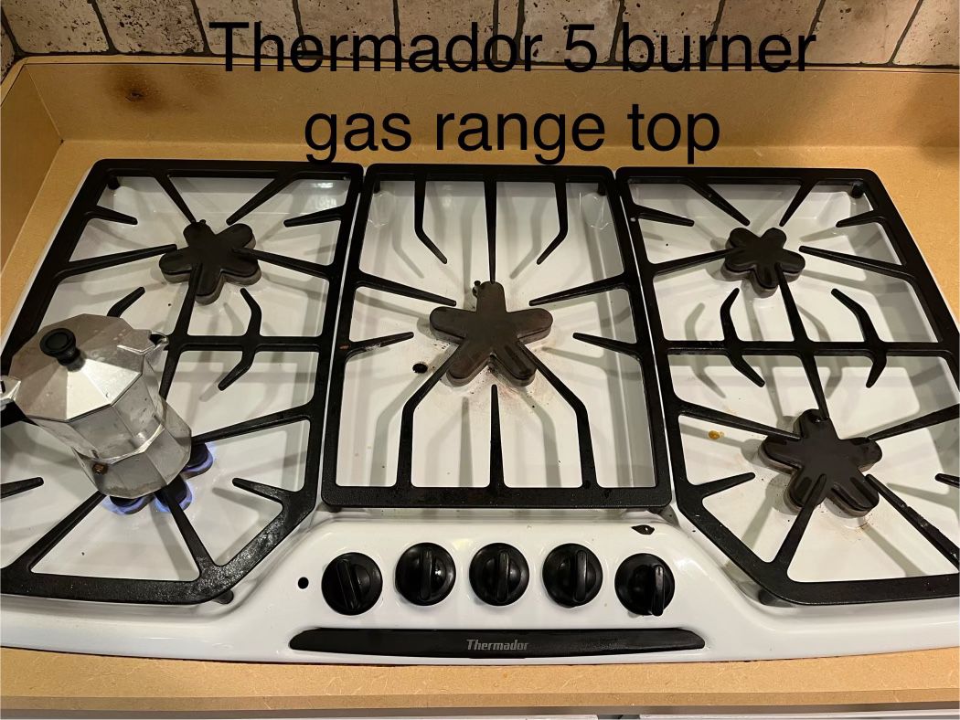 Thermador 5 Burner Gas Range Top Kitchen Appliance 