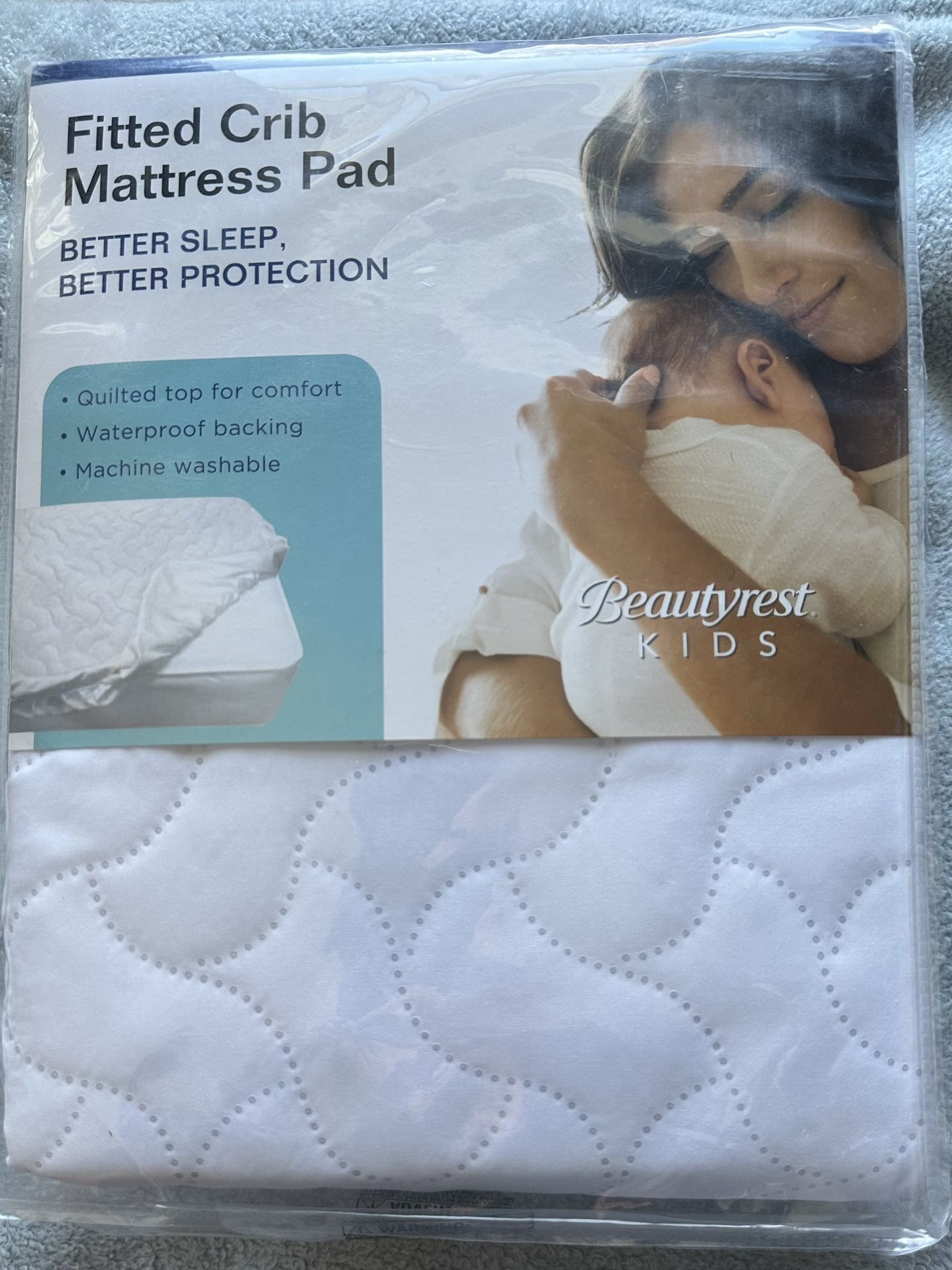 Brand New Fitted Crib Mattress Pad - Beautyrest - Retail $29