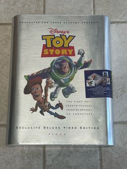 “Toy Story” Deluxe VHS Edition DISNEY Pixar Exclusive Box Set NEW SEALED & TS Art Book & Laserdisc