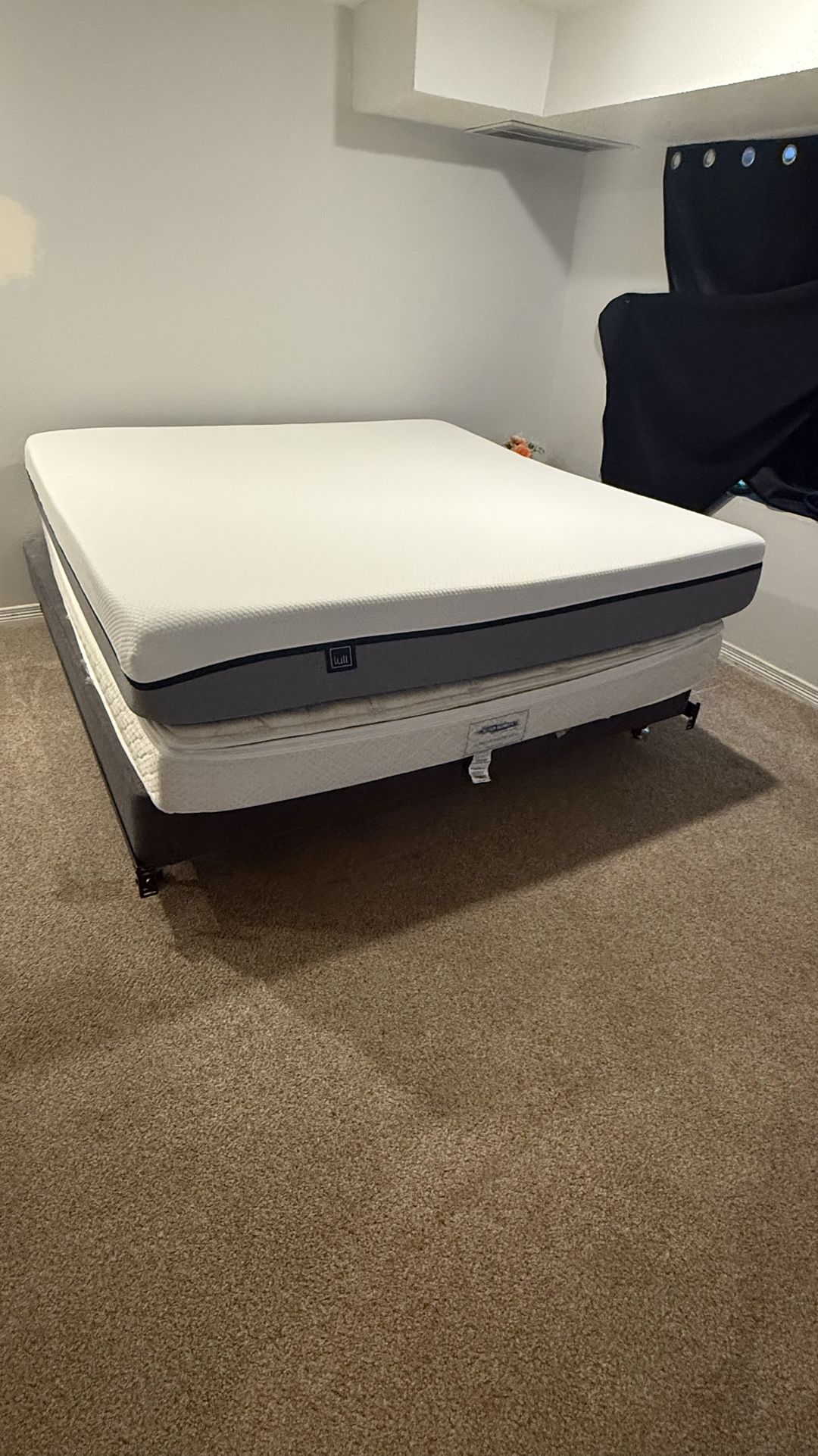 Lull Mattress, Sleep Number Mattress, Box Springs, And Metal Bed Frame