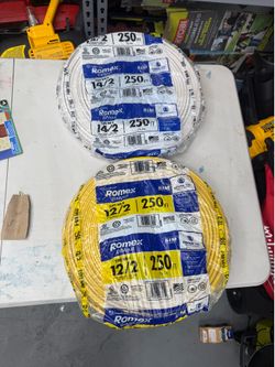 Romex 12/2 and 14/2 Solid Romex SIMpu CU -B W/G Wire 250 Ft each