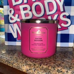 Bath & Body Works Cactus Blossom 3 Wick Candle 
