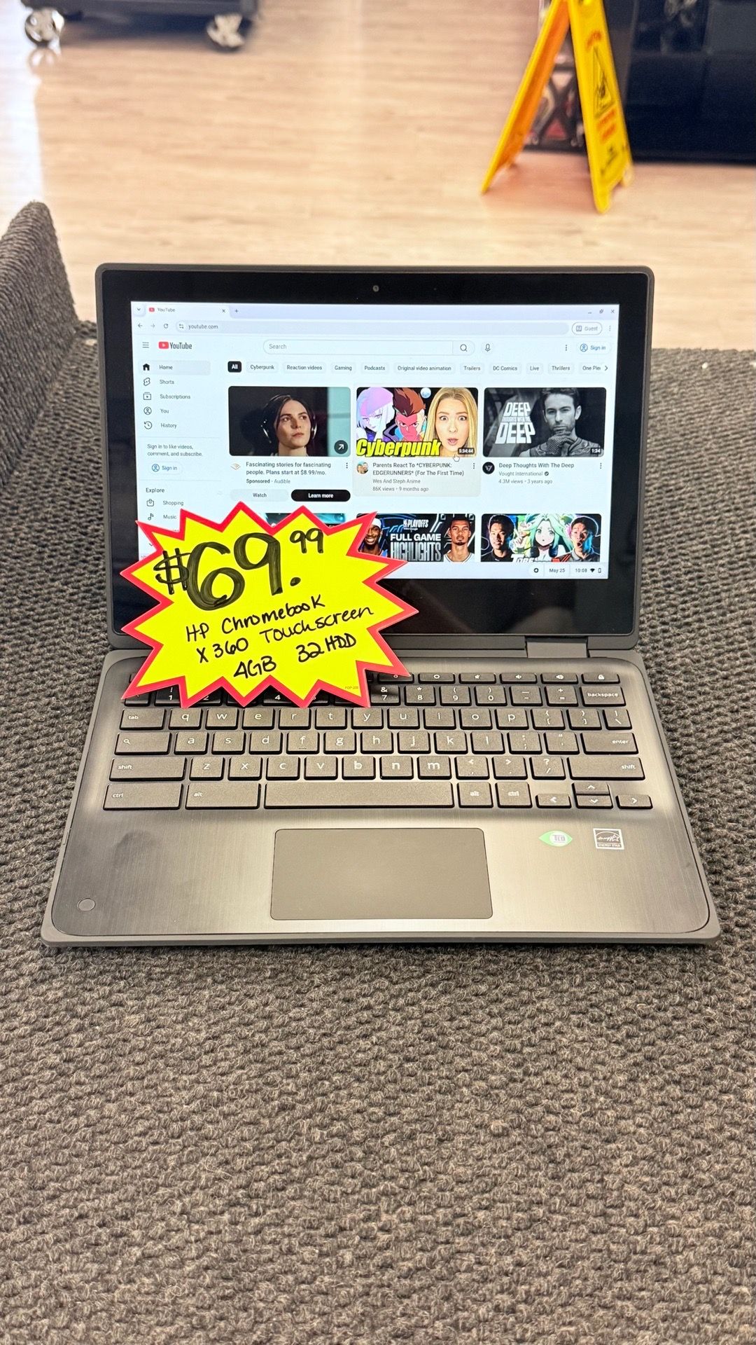 Hp x360 Chromebook 4gb 32hdd Touchscreen