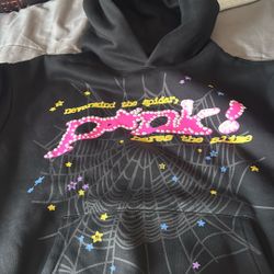 Spider Hoodie , Medium, Black 
