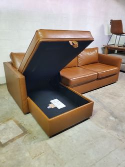 West Elm Harris Leather Sectional