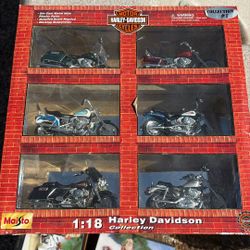 Harley Davidson Die Cast Metal Scale Replica Motorcycles