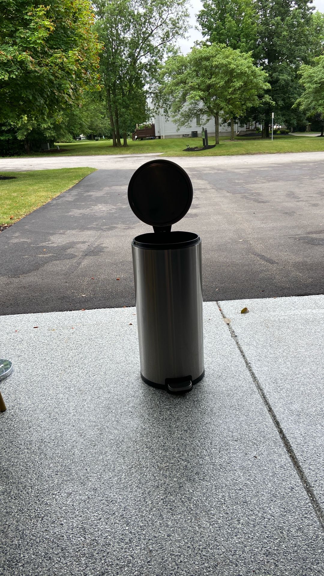 Silver Kitchen Garbage Can