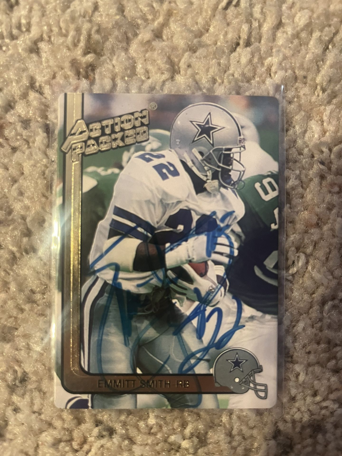 EMMITT SMITH Signed Autographed 1991 ACTION PACKED Card