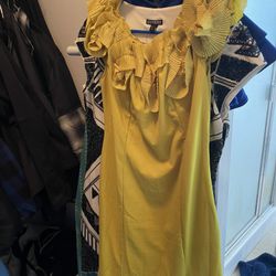 Yellow Mustered Dress