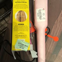 Pink Flat Iron With Pink Brush 
