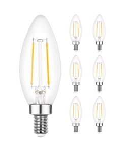 Clear Filament LED dimmable crisp bright light (6pack)