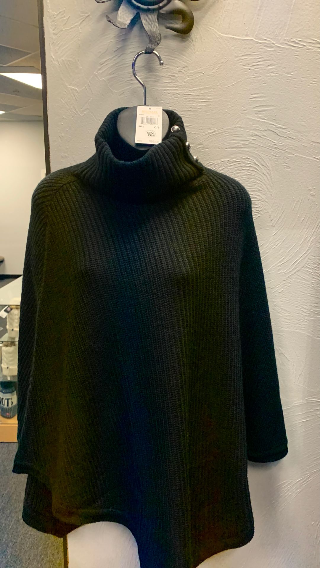 Michael Kors Shaker Poncho One Size $40
