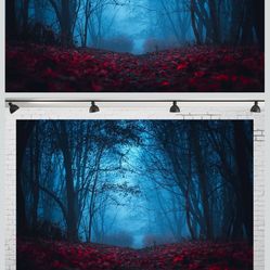 Backdrop Decor Woods With Leaves 