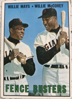 BASEBALL CARD WILLIE MAYS/ MCCOVEY