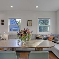 Custom Solid Wood Dining Table – 86” x 32” – Modern Oval 