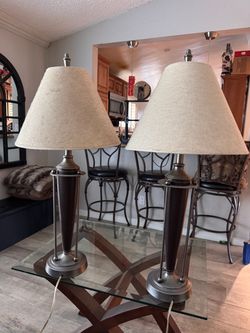 Pair of Table Lamps with Shades