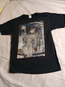 Black Anime Graphic T-Shirt