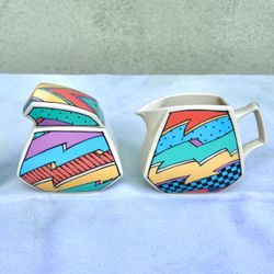 1980s Rosenthal Studio-Linie “Flash One” by Dorothy Hafner Cream & Sugar Set