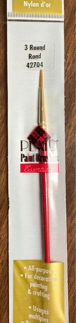 3 Round 42704 Plaid Paint Brush