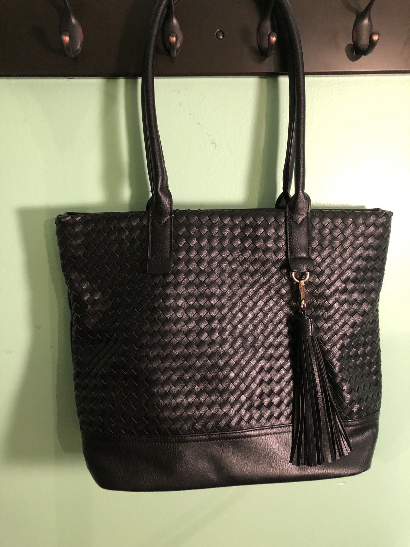 Black women's bag. Leatherette material. $28