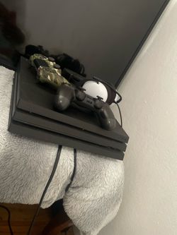 PS4 Pro with Controllers and headset