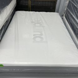 QUEEN SIZE PURPLE HYBRID MATTRESS & BOX SPRING BED SET