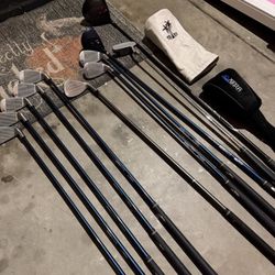 Left Golf Clubs + Kids Righty Set + Bag + Towels