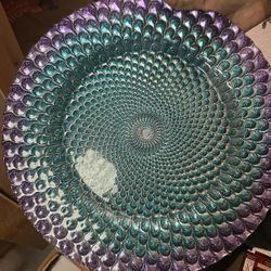 24 -Luxe Turquoise Purple Charger Plate
