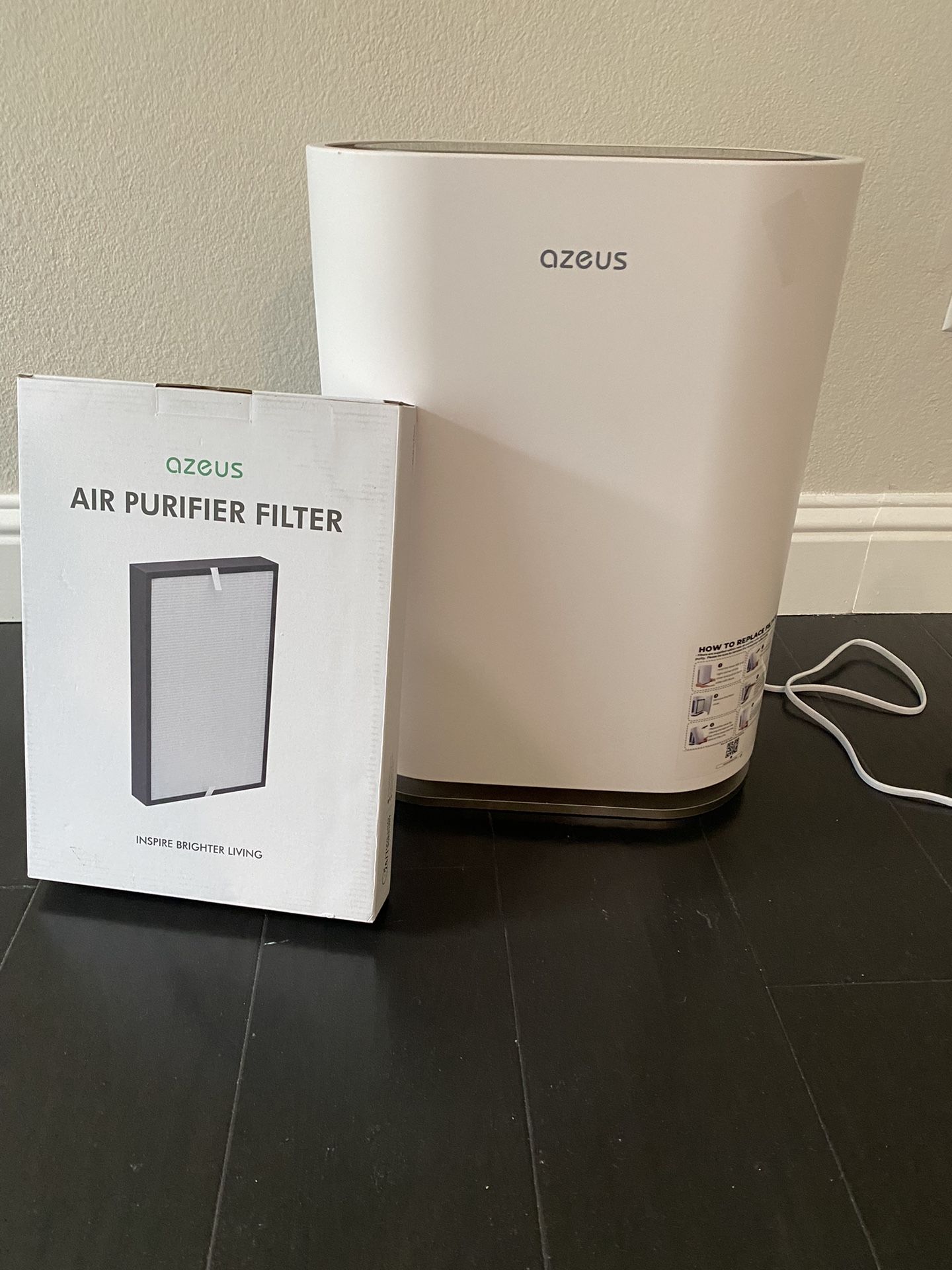 Azeus True Hepa Air Purifier W Brand New Filter Replacement