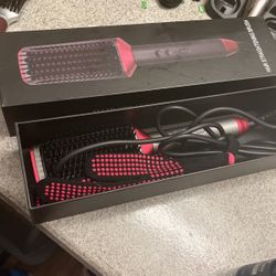 Pink Hair Straighter Brush 