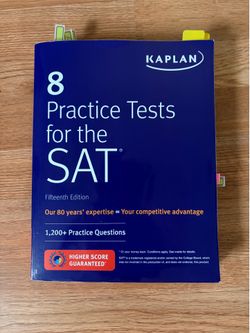 Kaplan 8 Practice Tests for the SAT – Fifteenth Edition