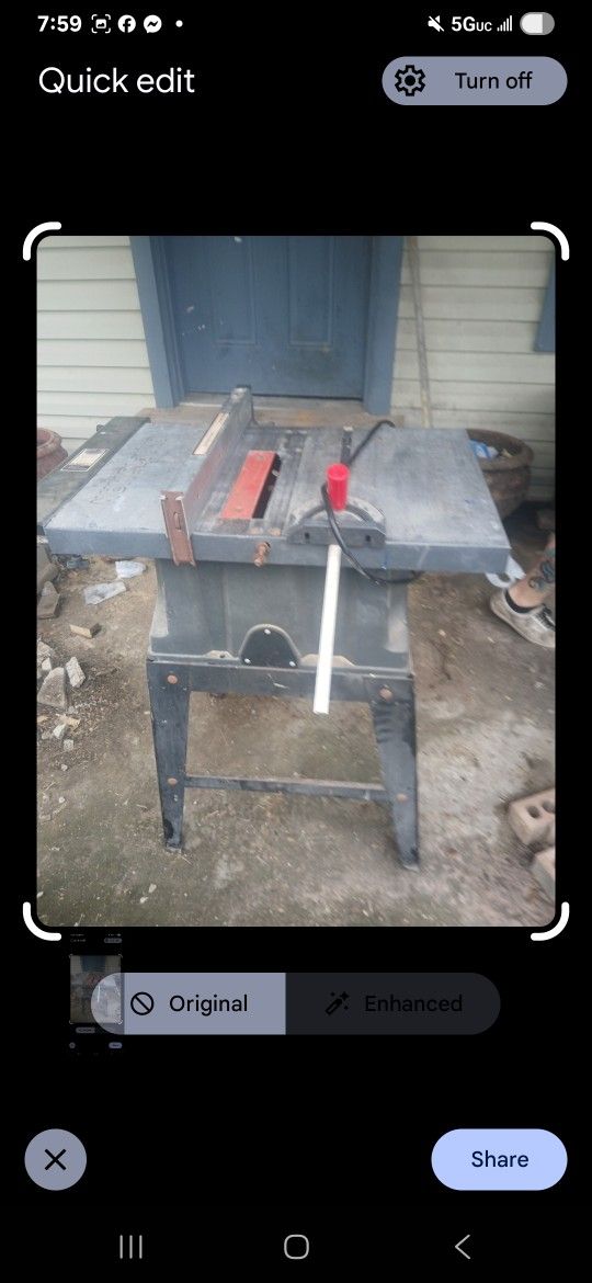 Table Saw Make Offer Need Gone Now Plz