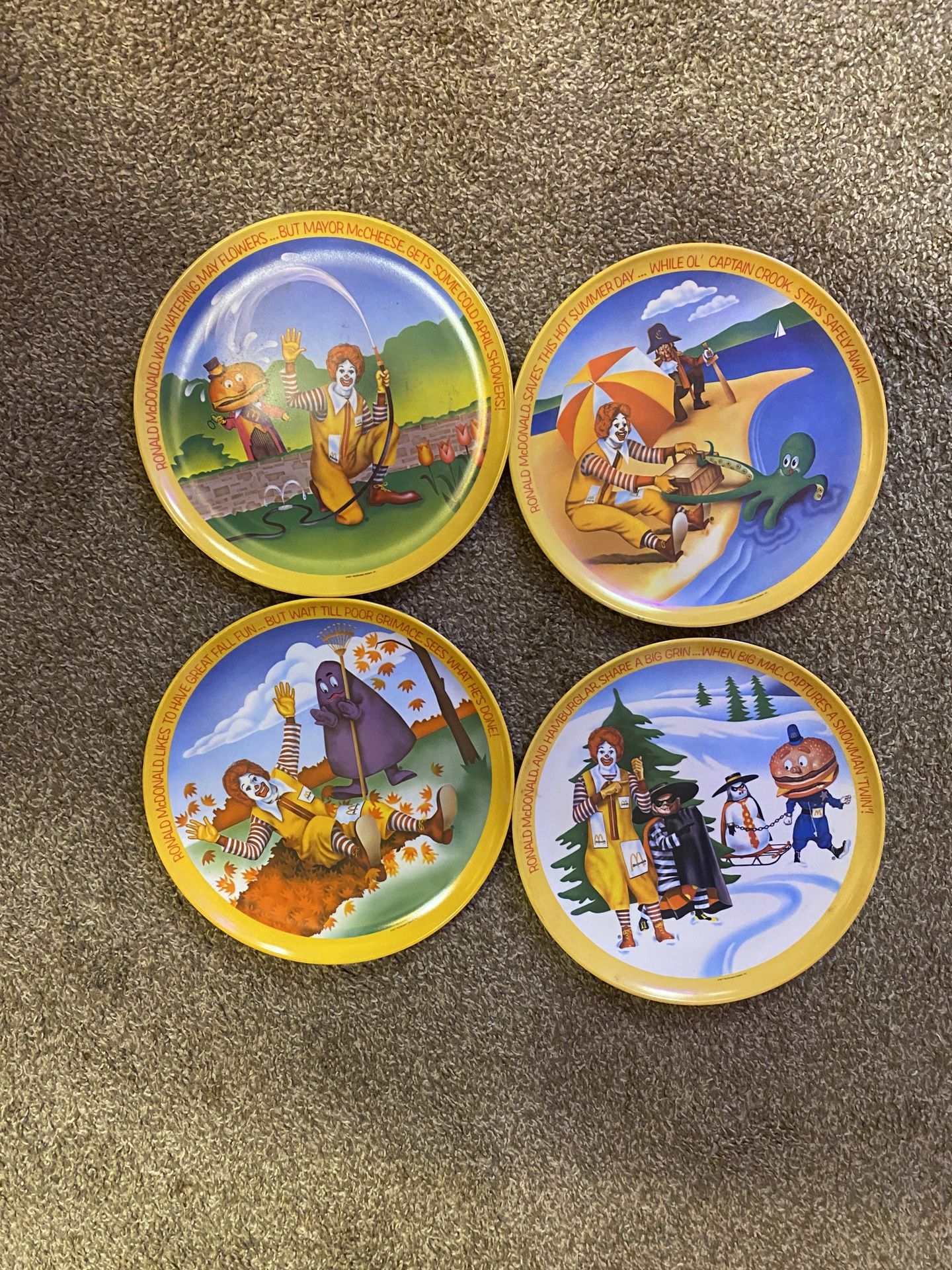 1977 McDonald’s 4 Seasons Plates.
