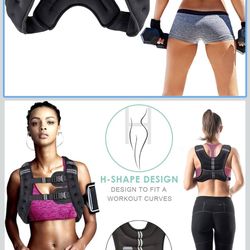 Prodigen Weighted Vest for Women and Men 8 12 16 20 25 30 Lbs with Reflective Stripe and Double Adjustable Buckle Straps Weight Vests for Strength Tra