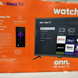 On Roku 32” Tv New 