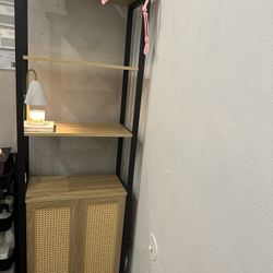 rattan shelf cabinet