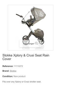 Stokke Xplory & Crusi seat rain cover and mosquito net