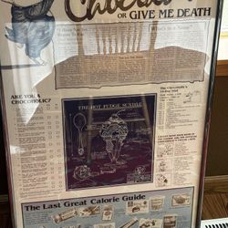 Give Me Chocolate Or Give Me Death Framed Poster